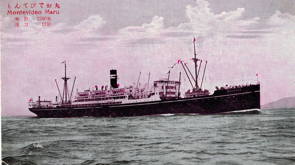 The Montevideo Maru was torpedoed and sunk in July 1942 by US submarine Sturgeon. Picture supplied