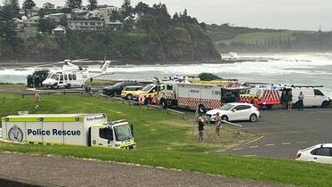 Emergency services respond to a drowning at Kiama on Monday, February 13.