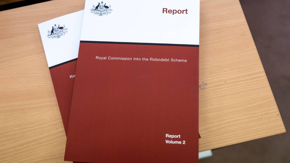 The Robodebt royal commission report. Picture by Gary Ramage