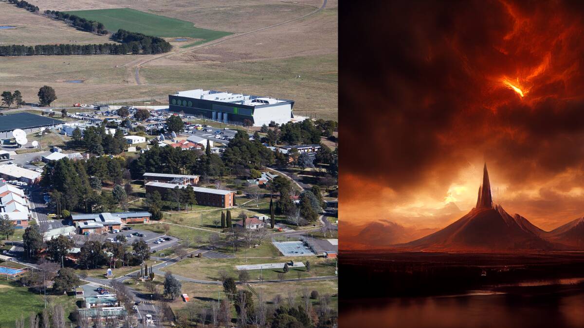 Spot the difference ... HMAS Harman and Mordor. Pictures Defence, Shutterstock