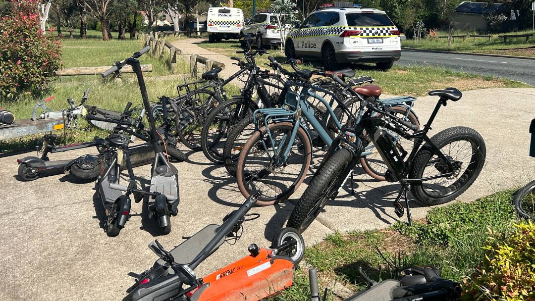 Police say the bikes and scooters were stolen. Picture supplied