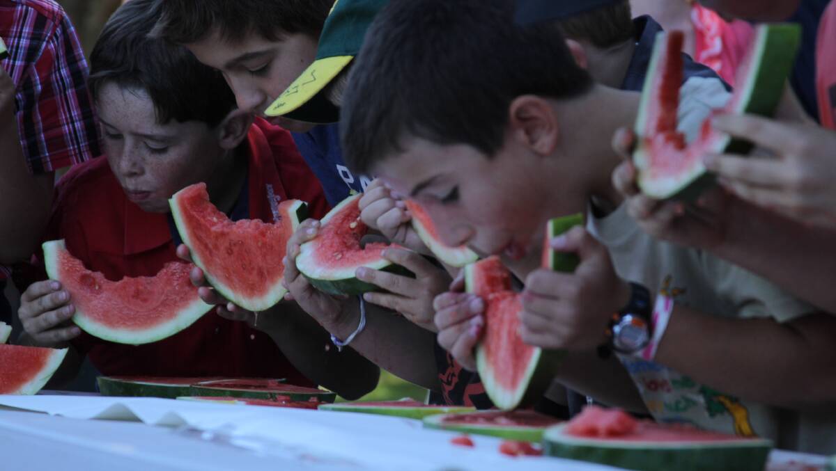 Don't miss the watermelon eating competition at the Adaminaby Easter Fair. Picture by Tim Corkill