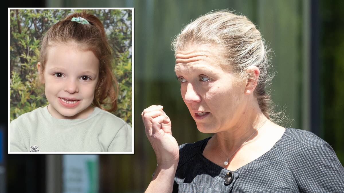Dr Kirsty Dunn, main, sobbed while giving evidence into the death of five-year-old Rozalia Spadafora, inset. Pictures by Sitthixay Ditthavong, supplied