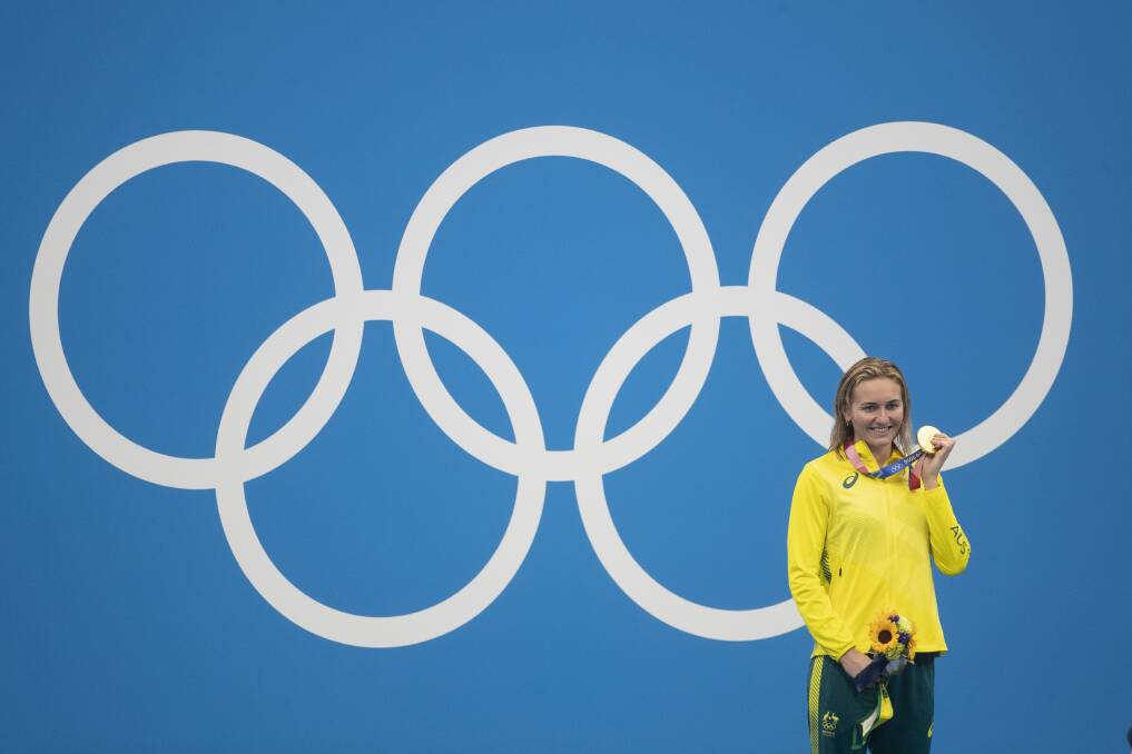 Swimmer Ariarne Titmus shows off her gold at Tokyo in 2020. While the swimming will be a key draw for Australian audiences, we'll be watching any sport that's being competed during the Olympics. 