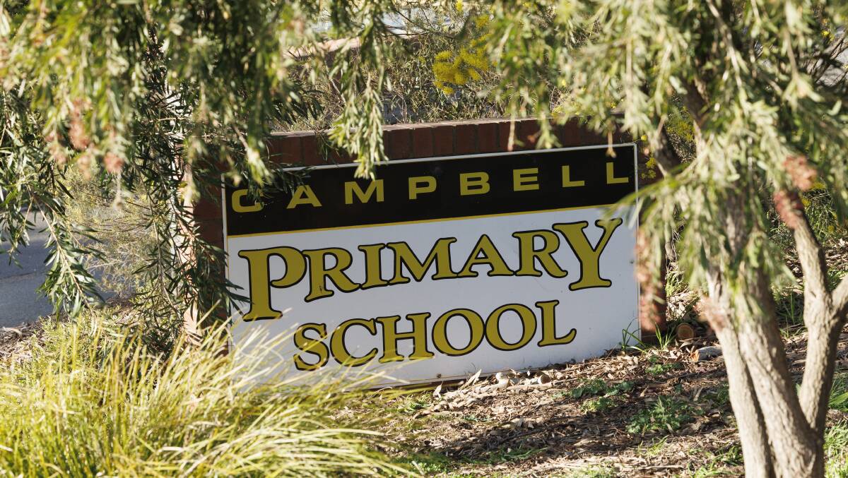 The ACT government asked for tenders for an expansion of Campbell Primary School in 2019. Picture by Keegan Carroll 