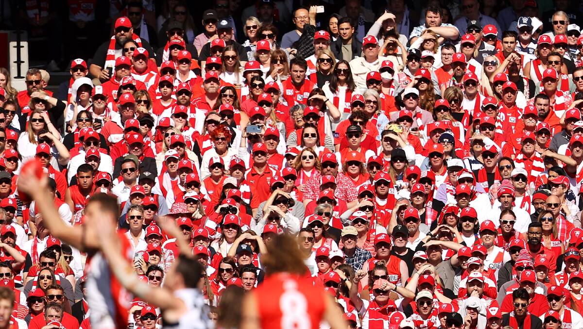 A huge crowd watches the 2022 AFL grand final. Picture Getty Images
