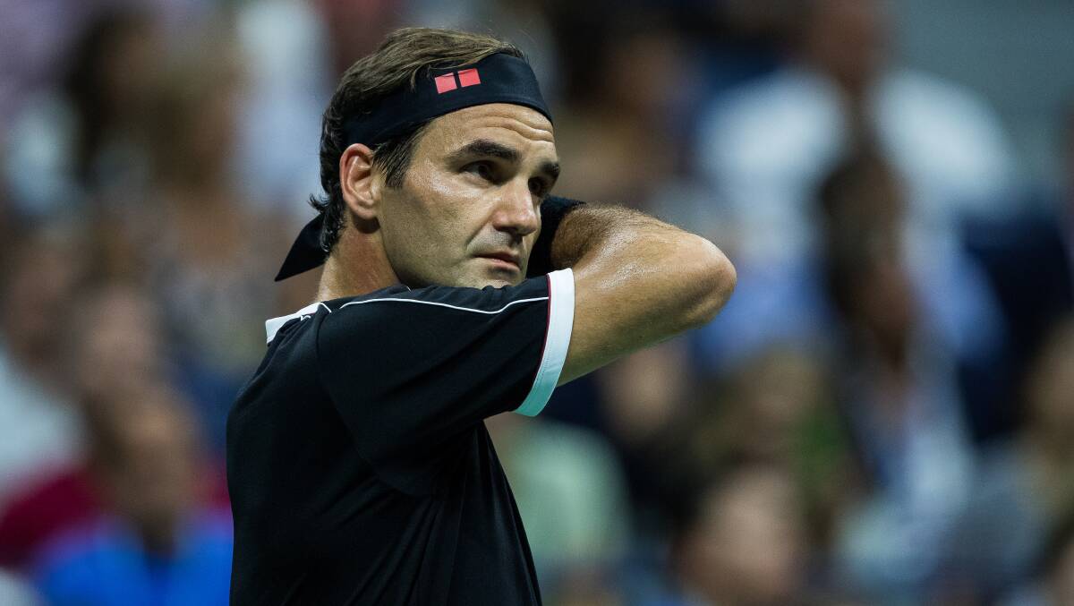 Roger Federer is out of the US Open after losing to Grigor Dimitro in the men's quarterfinals. Picture: Getty Images