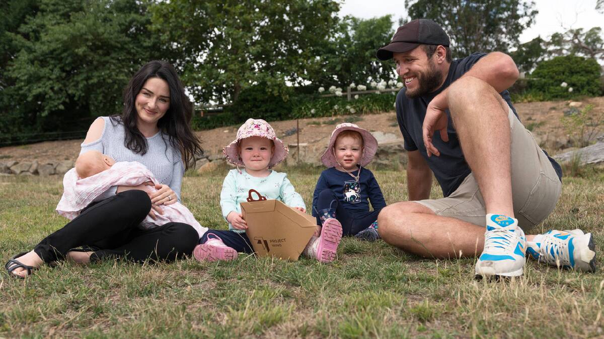 Jen and Ben Alexander with their children. Photo: Supplied 