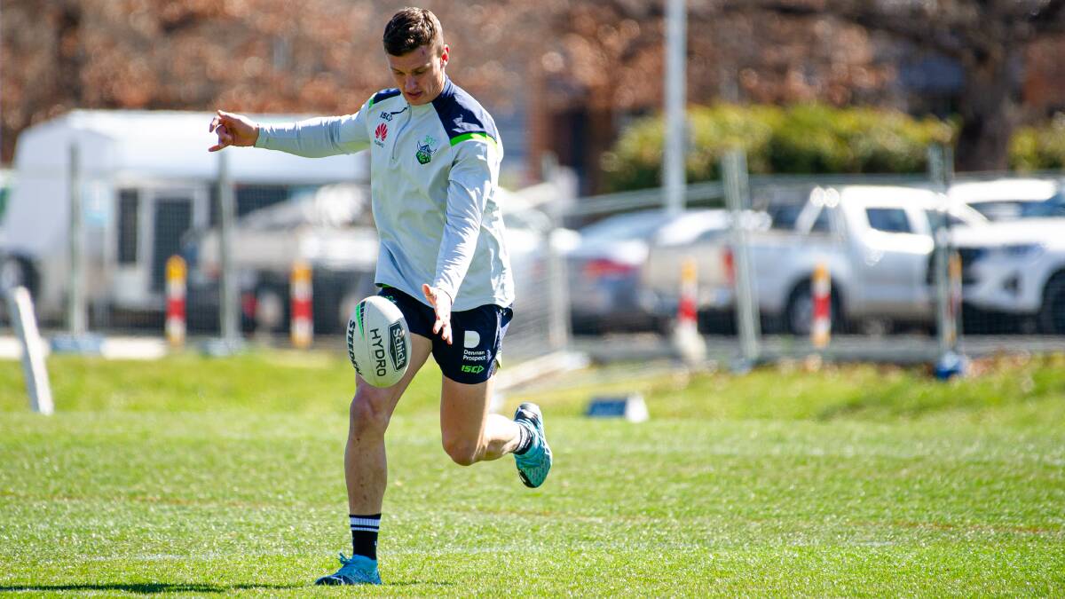 Jack Wighton's kick chase is the best in the NRL. Picture: Elesa Kurtz