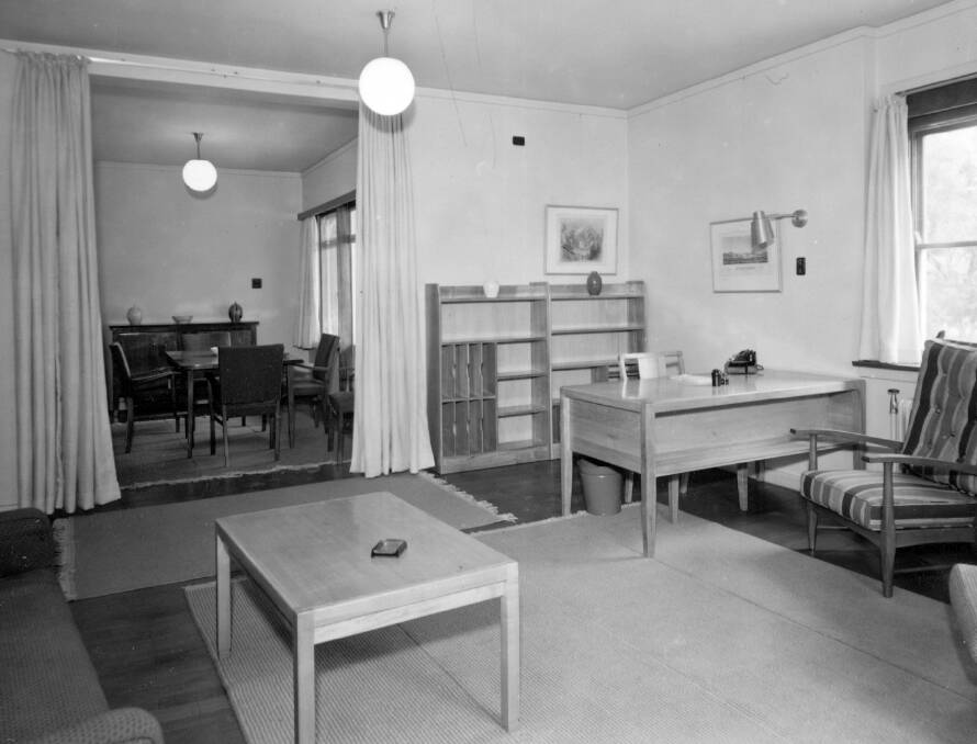 An original student apartment in University House. Picture courtesy of the Australian National University Archives