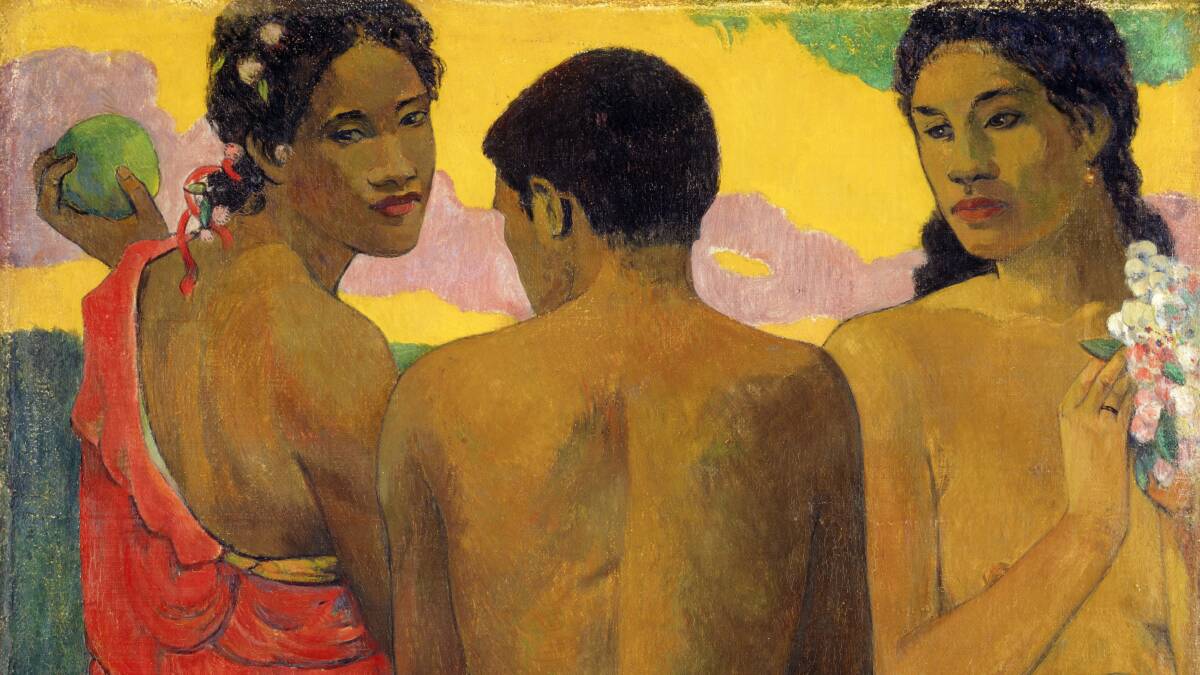 Paul Gauguin, Three Tahitians (Trois Tahitiens), 1899. Pictures supplied by the National Gallery of Australia