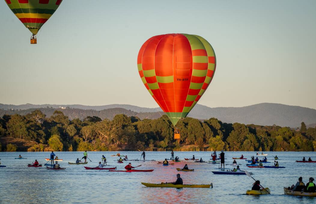 The life-affirming sight of balloons over the lake. Picture by Karleen Minney
