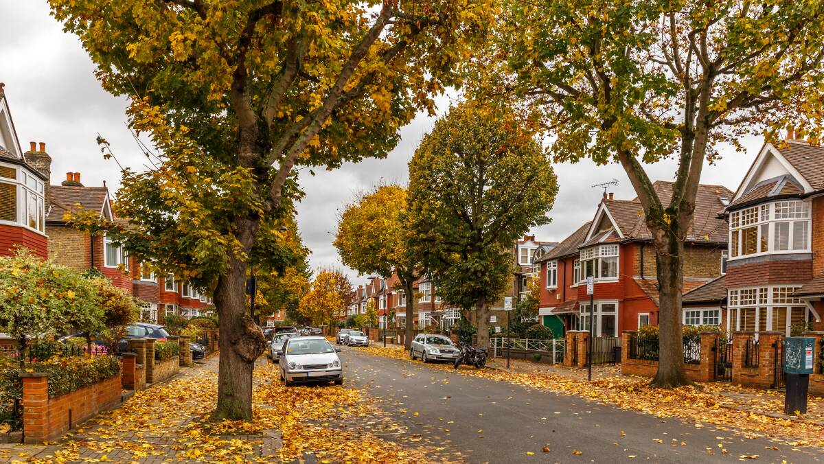 Lives and leaves blazing in the London suburbs. Picture: Shutterstock