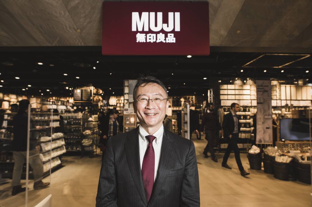 Director of Muji Kei Suzuki in the new Canberra Centre store. Picture by Jamila Toderas