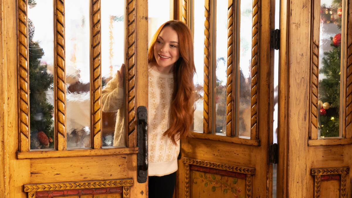 Lindsay Lohan in Falling for Christmas. Picture Netflix