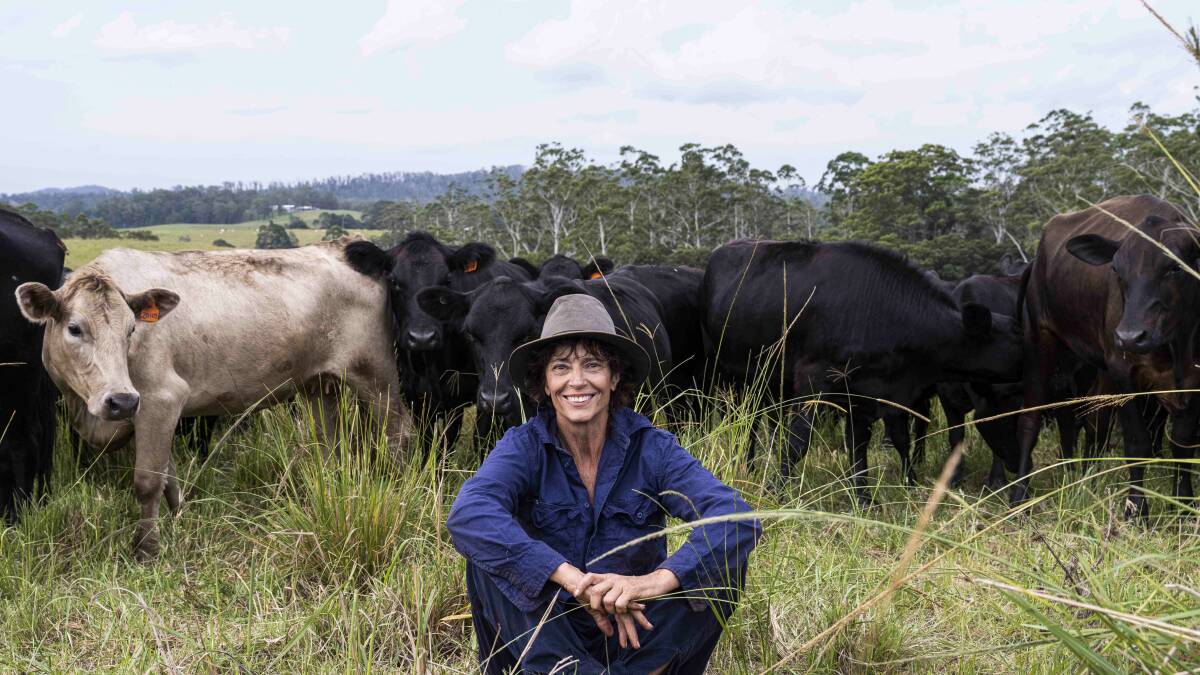 Rachel Ward on her farm in the Nambucca Valley. Picture supplied 