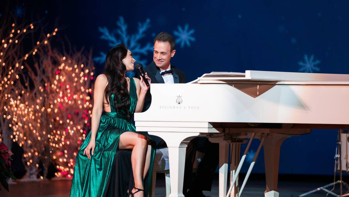 Aimee Garcia and Freddie Prinze Jr in Christmas With You. Picture Netflix