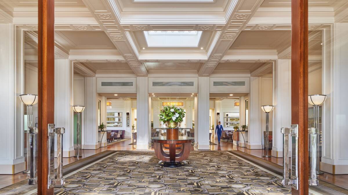 The Hyatt's Art Deco foyer never fails to impress. Picture supplied