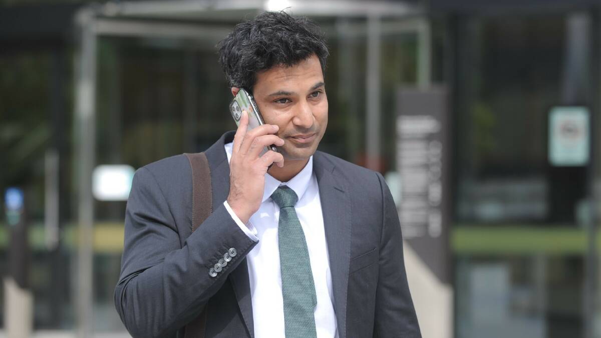 Doctor Imran Kader outside the ACT Courts building. Picture by Toby Vue