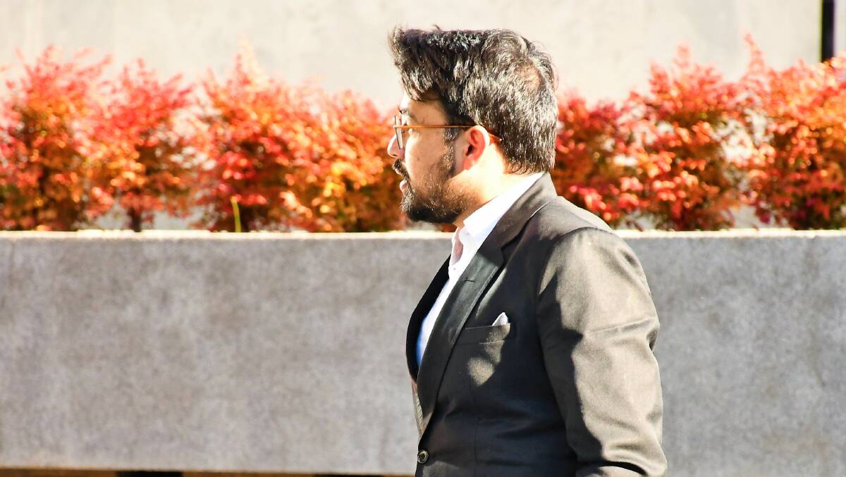 Abhishek Timalsina arrives at court on Wednesday. Picture by Blake Foden