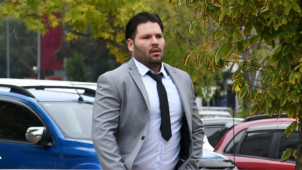 Kyle Joseph Butkovic, 30, walks to court on Monday for his sentencing. Picture by Hannah Neale
