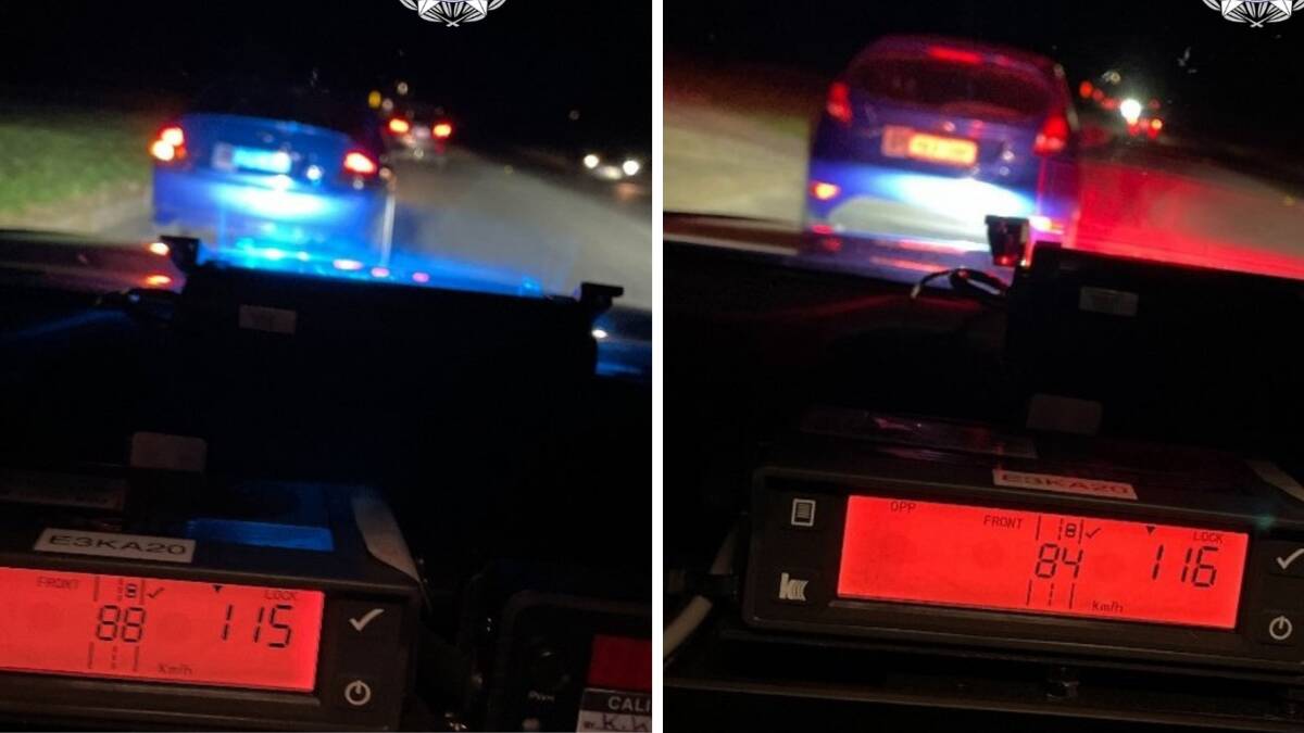 ACT Policing claim the two drivers were speeding along the same stretch of road. Picture supplied