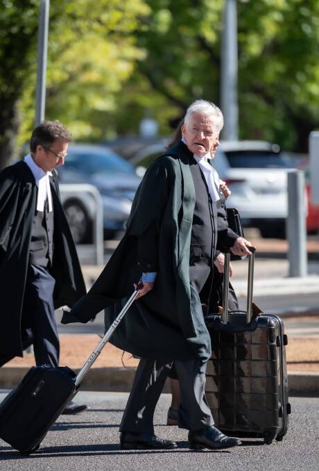 Dan O'Gorman, counsel for Shane Drumgold SC, arrives at court on Tuesday. Picture by Karleen Minney