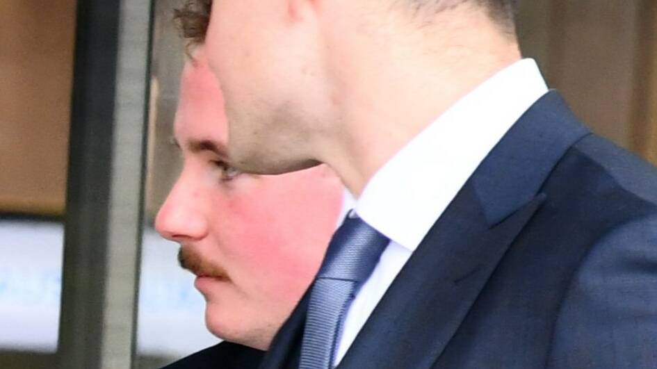Keegan Ford leaves court on Monday. Picture by Hannah Neale