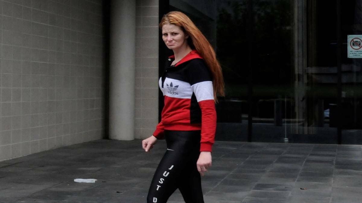 Samantha Campbell leaving the ACT courts building after being sentenced in October 2022. Picture by Olivia Ireland
