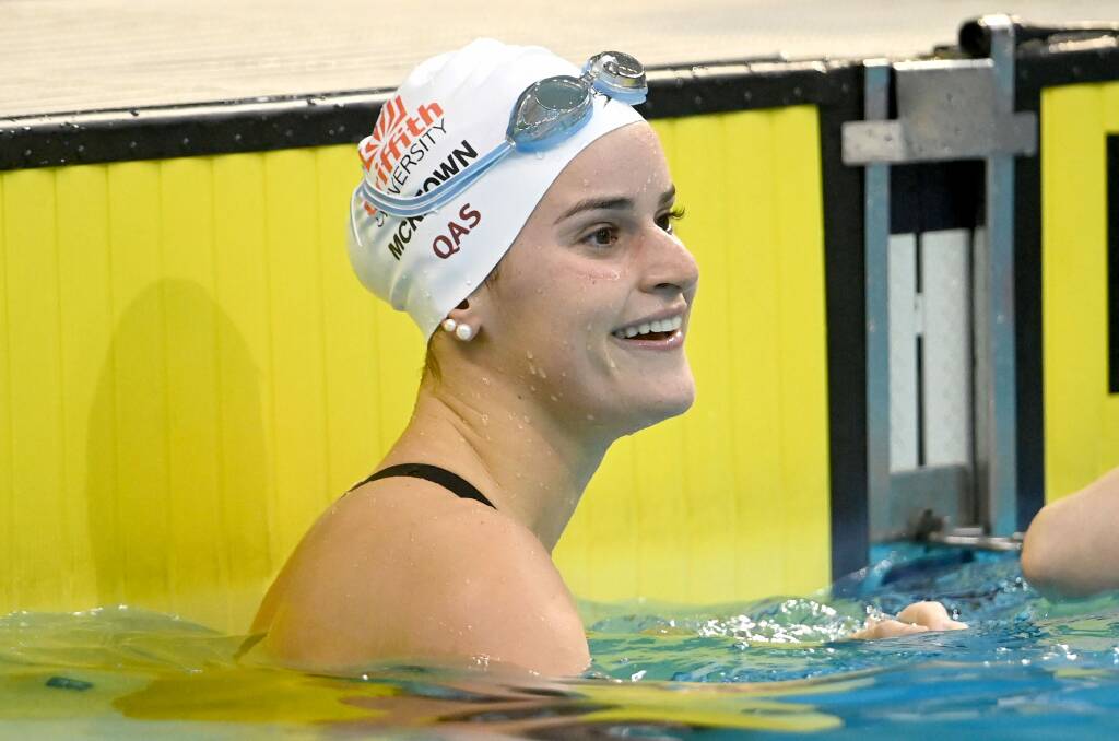 Giaan Rooney predicts Kaylee McKeown, pictured, will successfully defend her 200m and 100m backstroke Olympic titles in Paris. Picture by Delly Carr