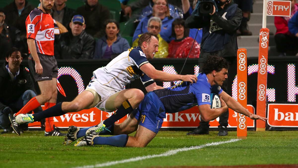 A final round loss to the Force crippled the Brumbies 2013 title aspirations. Picture Getty Images