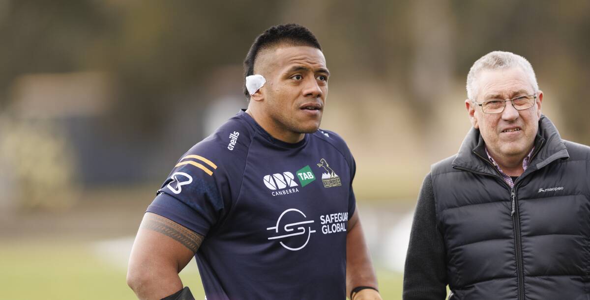 ACT Brumbies skipper Allan Alaalatoa has been ruled out of Saturday's Super Rugby semi-final. Picture by Keegan Carroll