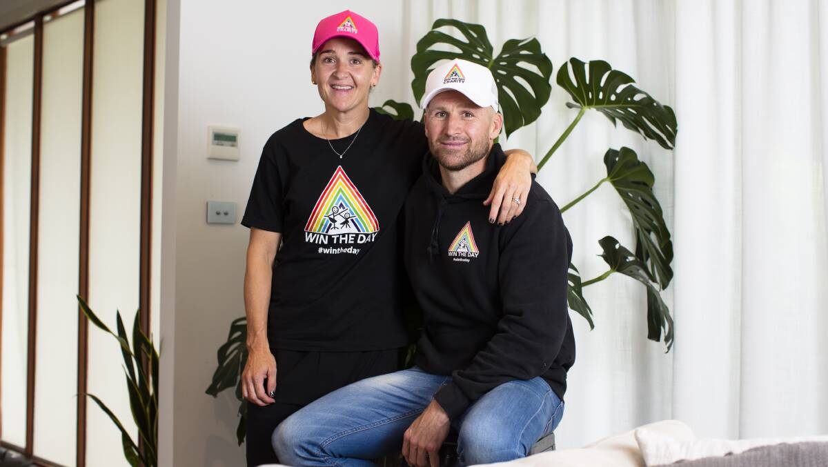 Kristy and Matt Giteau will unite to raise funds for Win The Day on Saturday. Picture by Keegan Carroll