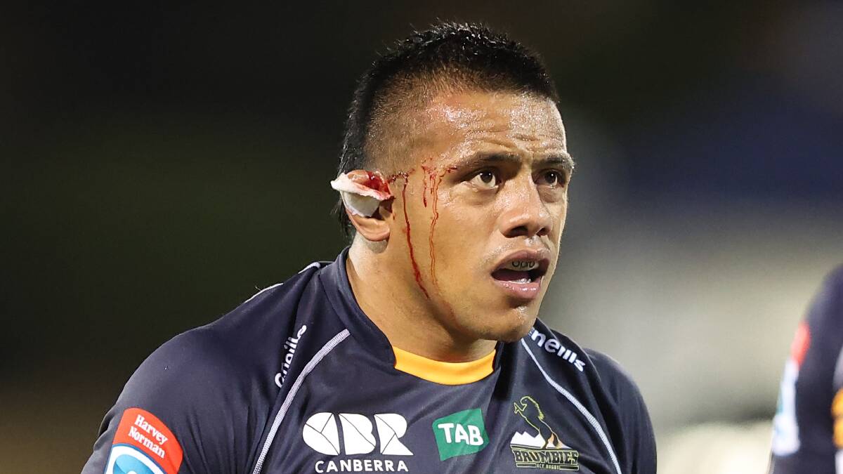 It was a tough night at the office for the ACT Brumbies on Saturday. Picture by Sitthixay Ditthavong