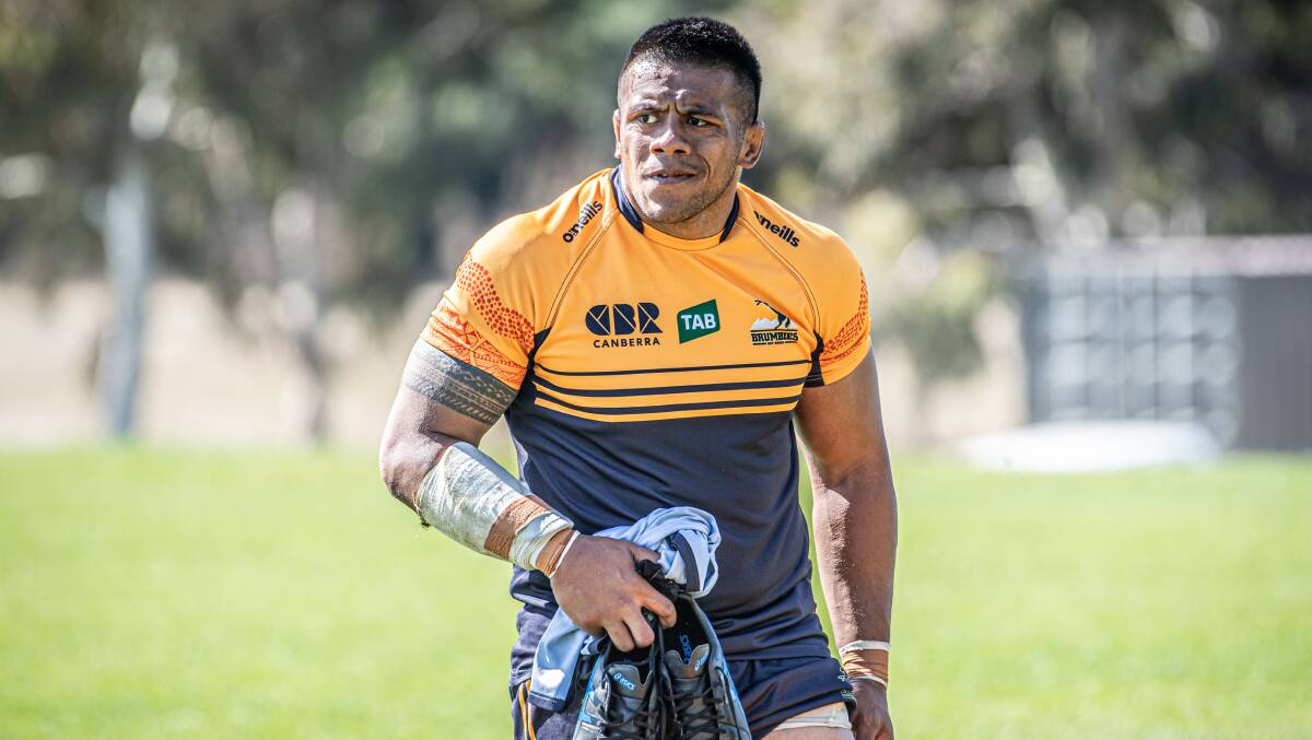 ACT Brumbies skipper Allan Alaalatoa faces a race against the clock to return this season. Picture by Karleen Minney