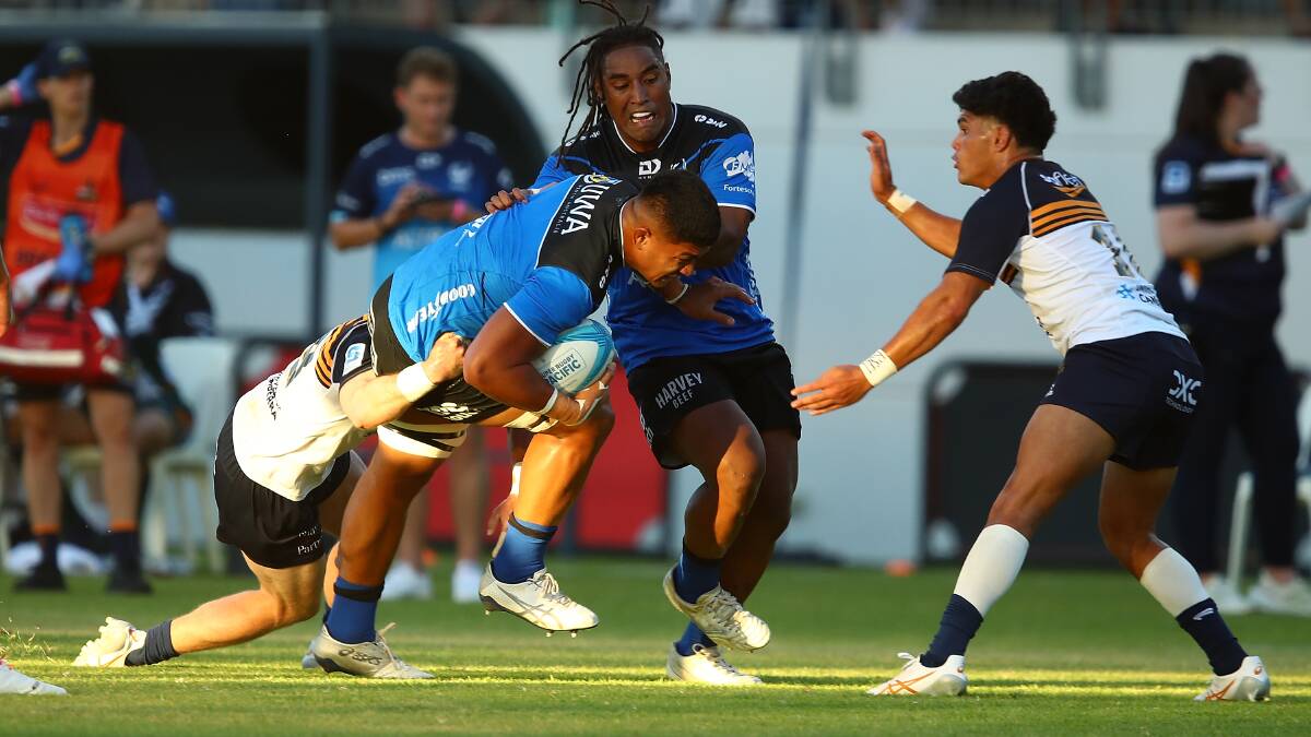 Noah Lolesio slows the Western Force attack in Saturday's pre-season win. Picture Gary Day/Western Force