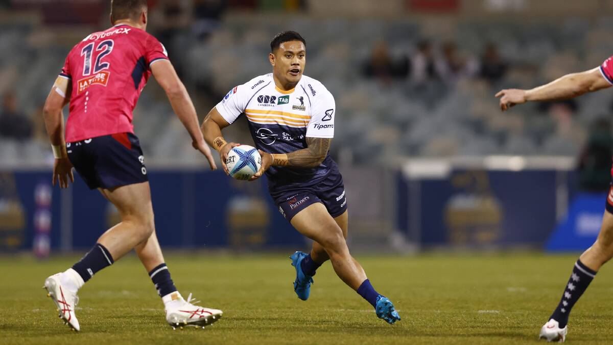 ACT Brumbies centre Len Ikitau has his eyes on a big season after last year's Wallabies disappointment. Picture by Keegan Carroll