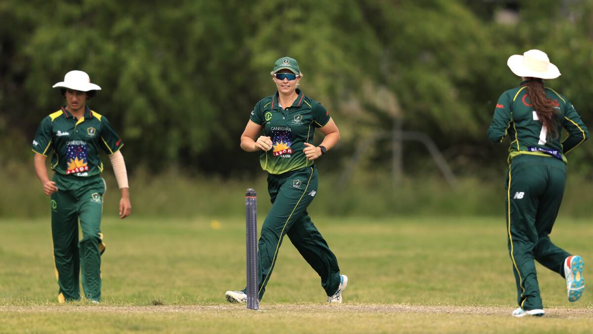 Amy Yates is one of many elite women playing men's grade cricket in Canberra. Picture by Keegan Carroll