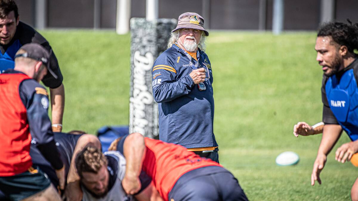 ACT Brumbies coach Laurie Fisher is determined to ensure the team builds momentum heading into the finals. Picture by Karleen Minney