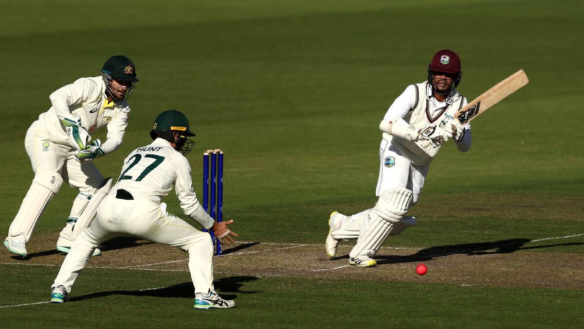 Tagenarine Chanderpaul produced an impressive innings at Manuka Oval on Thursday. Picture Getty Images