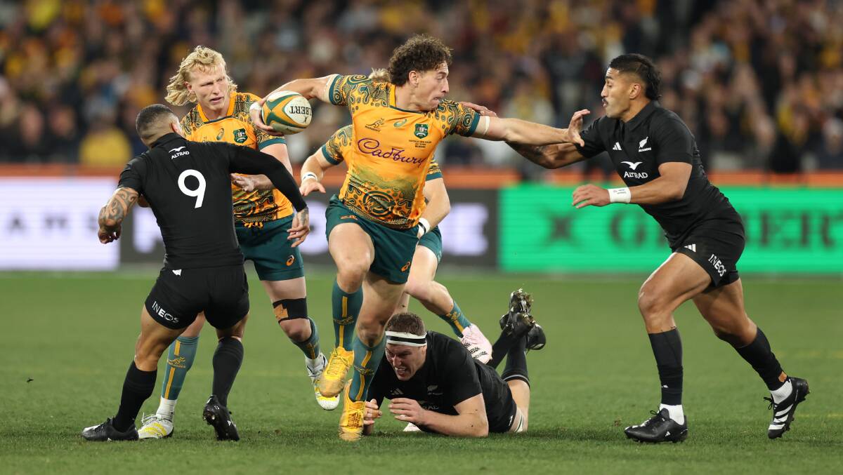 Mark Nawaqanitawase is a lethal attacking threat in the Wallabies backline. Picture Getty Images