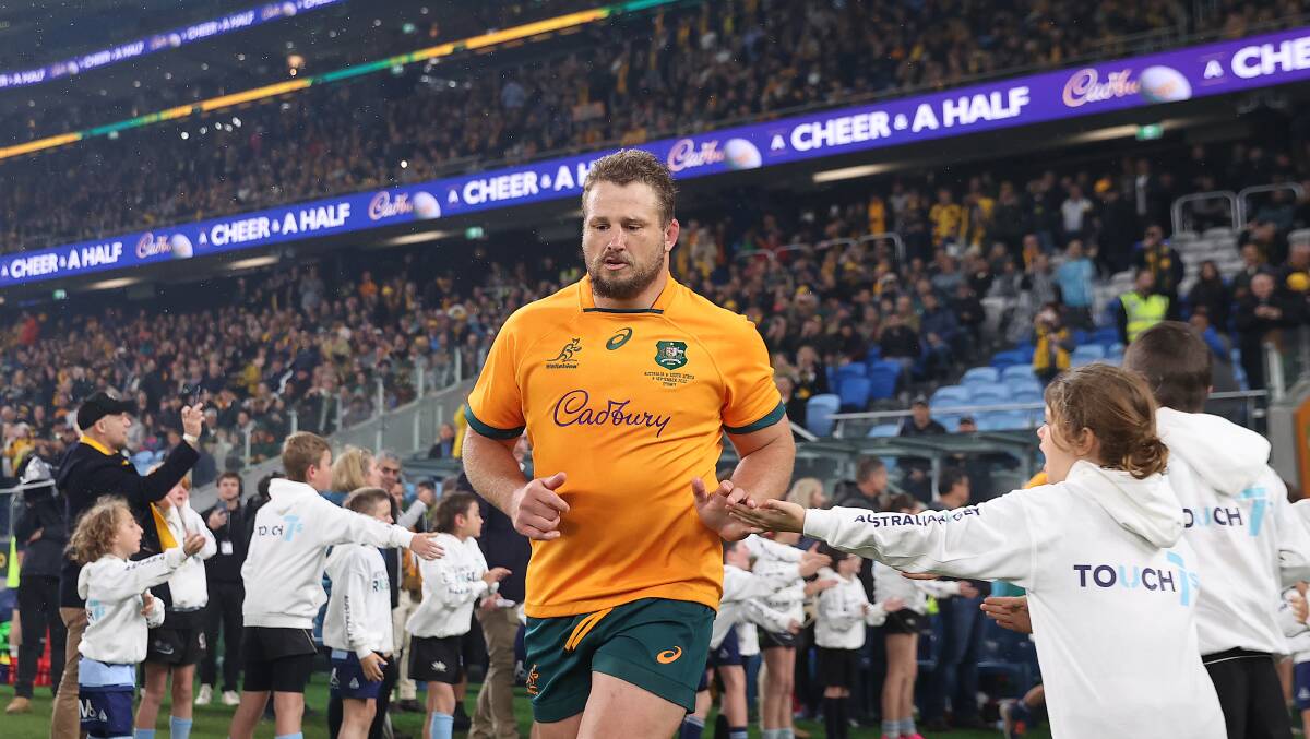 Brumbies prop James Slipper will lead the Wallabies out on Saturday night. Picture Getty Images
