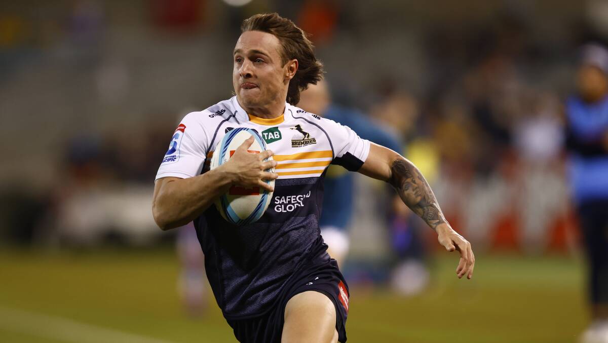 ACT Brumbies flyer Corey Toole has been selected in the Australia A squad. Picture by Keegan Carroll