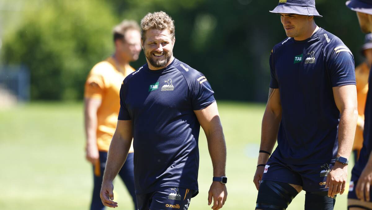 James Slipper is all smiles after being named to return to the ACT Brumbies starting side on Sunday. Picture by Keegan Carroll