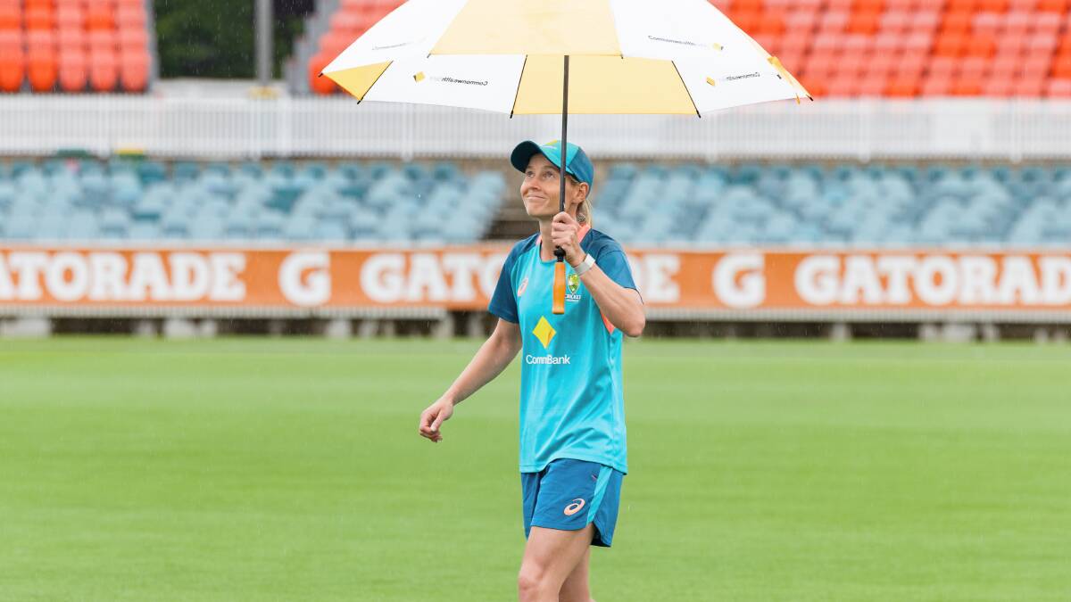 Meg Lanning still managed to find some positives from Sunday's washout at Manuka Oval. Picture by Sitthixay Ditthavong