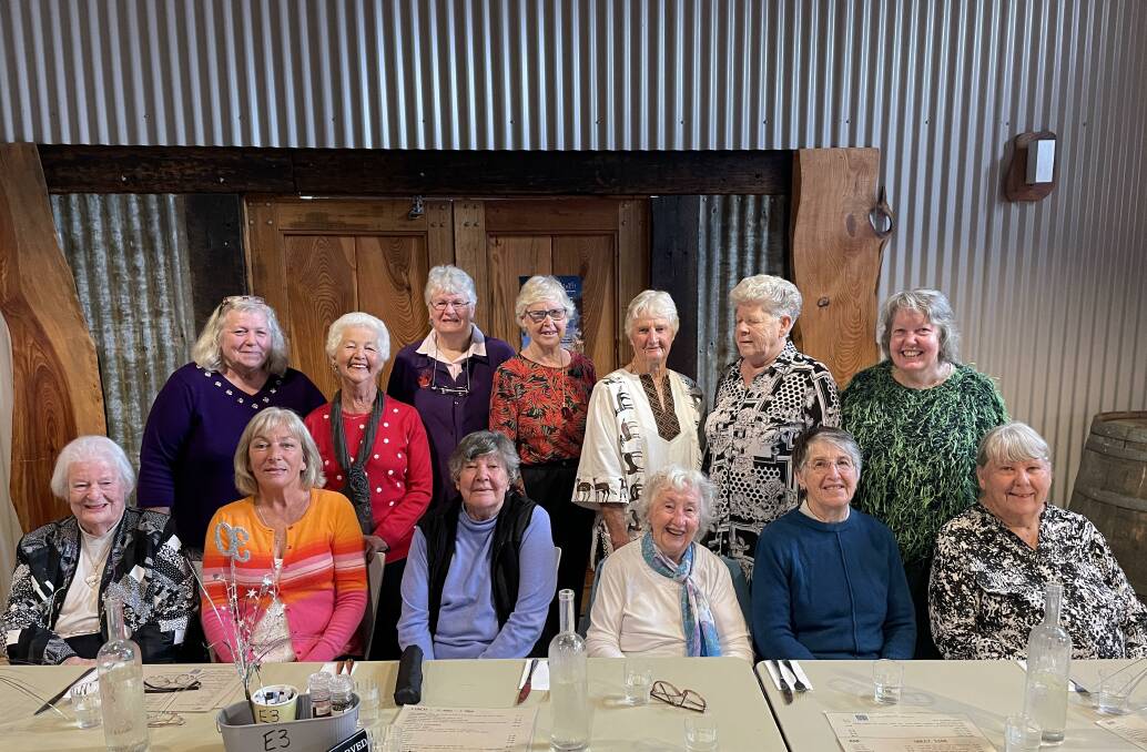 The Bega Valley Genealogy Society celebrates 30 years in the Pambula Courthouse with a lunch at Oaklands with Deb Dunn (front row, second left) owner of Baddeley Cottage.