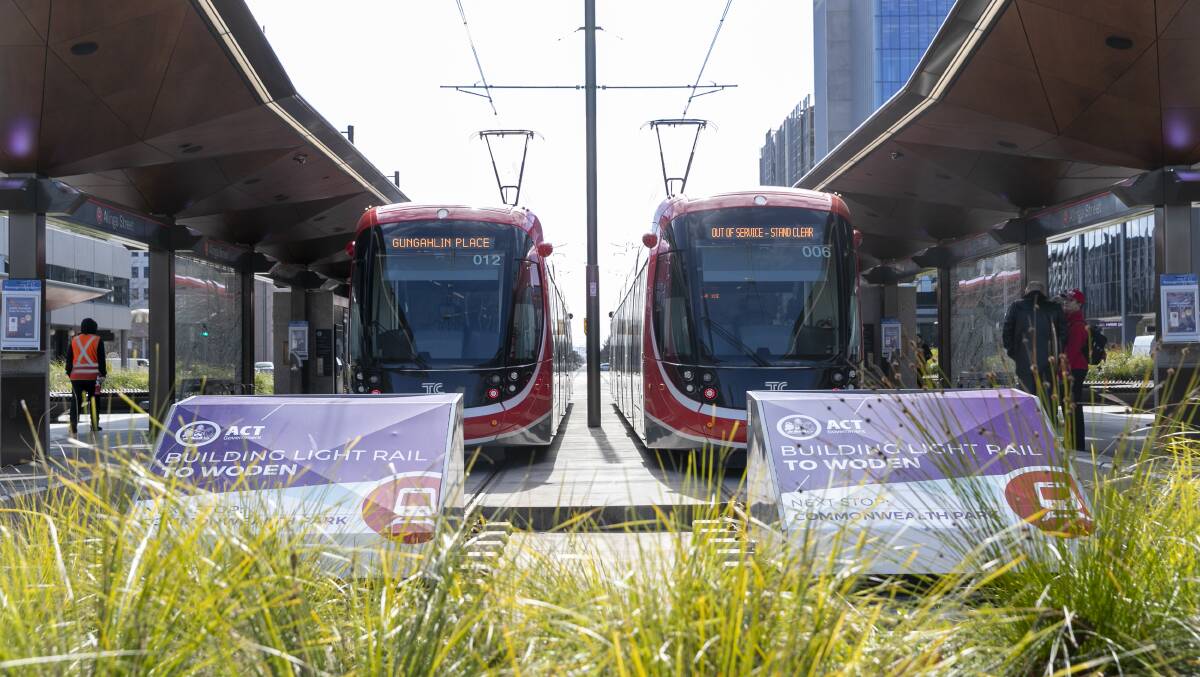 Light rail and high-rise housing developments are the future of Canberra.
Picture by Keegan Carroll