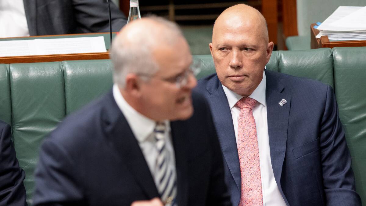 Peter Dutton, Scott Morrison and Marise Payne should stop "spinning" the Afghanistan narrative, a reader believes. Picture: Sitthixay Ditthavong
