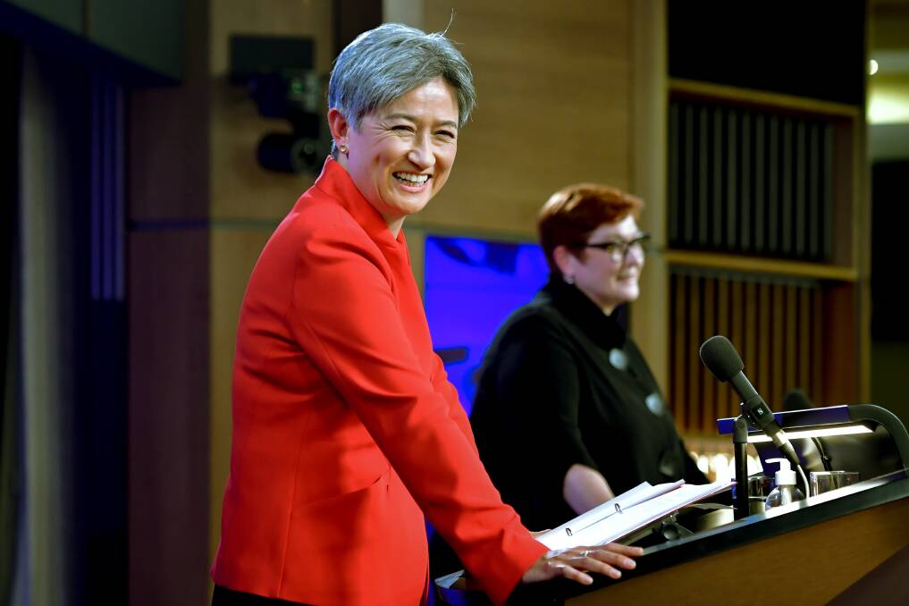 Senior ALP officials such as Penny Wong won't acknowledge Fatima Payman voted to support the party's platform on Palestine. Picture by Elesa Kurtz