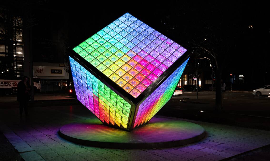Civic's iconic Illumicube was created by a Canberra civil engineer.
Picture by Elesa Kurtz 